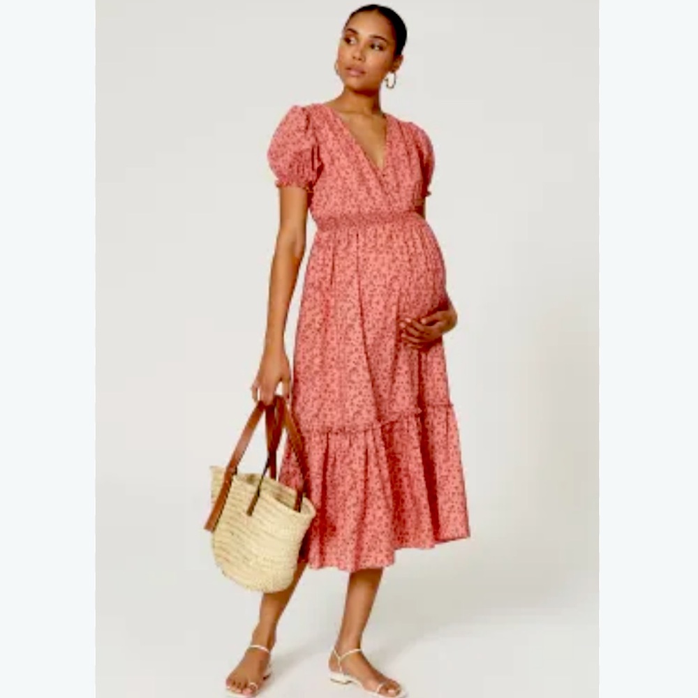 Hatch ∙ Puff Sleeve Pink Dress ∙  Size M